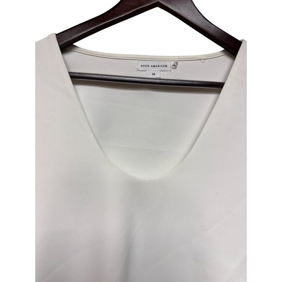 Good American Scuba Scoop Body Suit Women's White Long Sleeve Thong Medium NWT - Picture 4 of 12